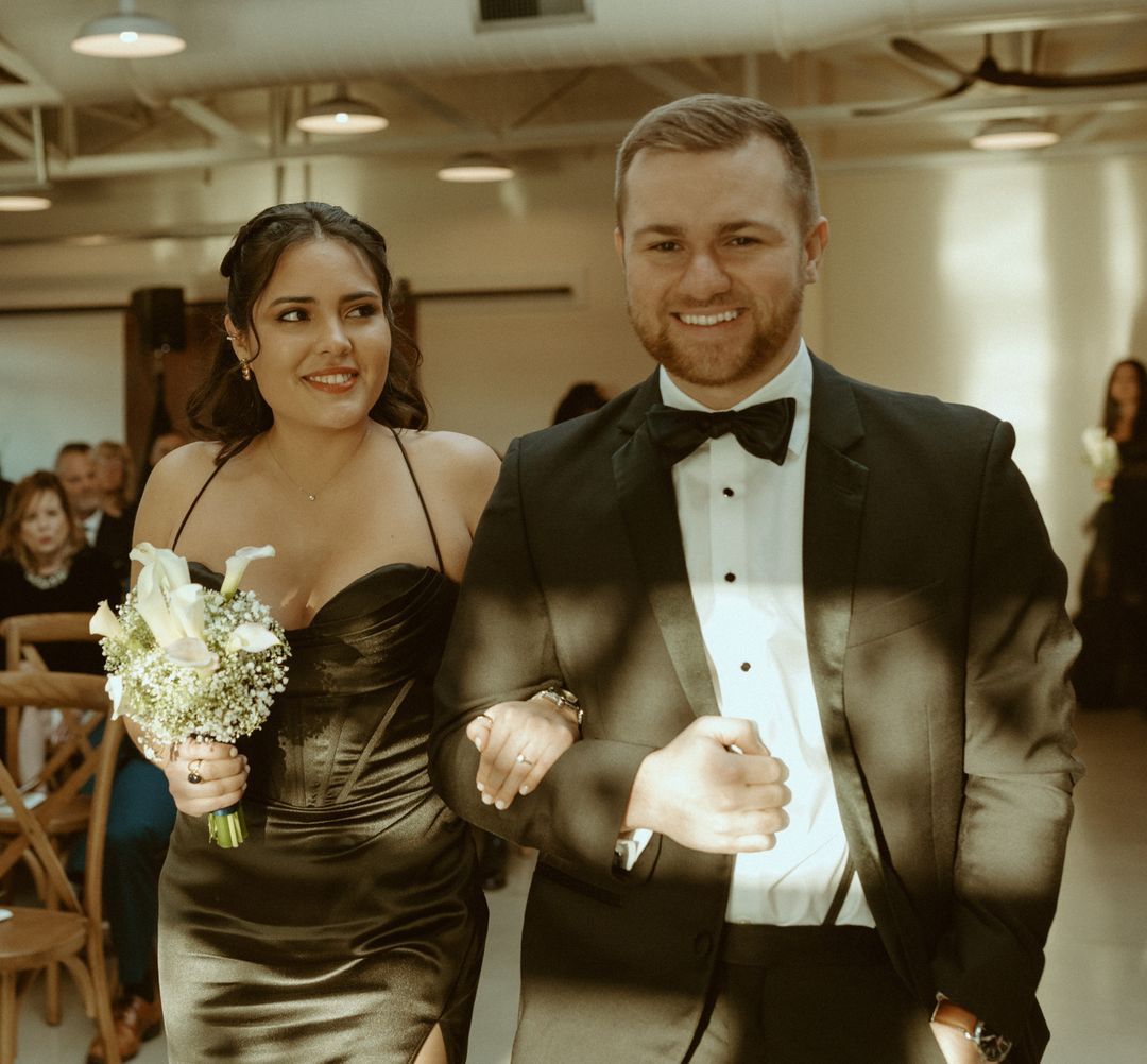 Camila and Tim smiling together